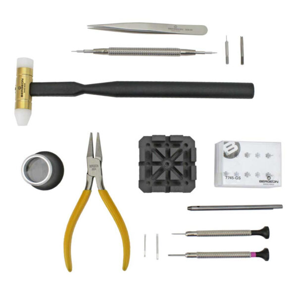 Bergeon 7813 speed service watchmaker kit for changing bracelets 15 tools - Image 3