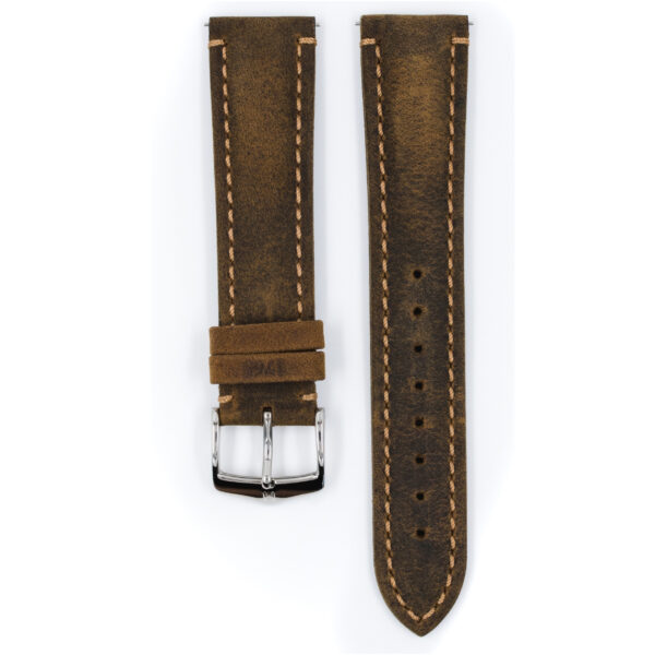 Hirsch Heritage L brown leather watch strap 20 mm 05033070-2-20 - Image 3