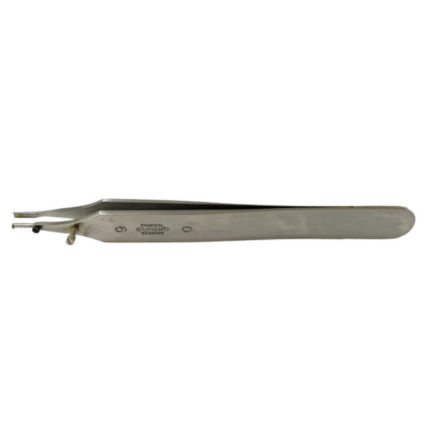 Dumont tweezer Type 9/0, for Breguet hairsprings spirals, stainless steel-carbon, 110 mm