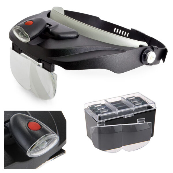 Head magnifier, high-power 3.5x LED glasses - Image 3