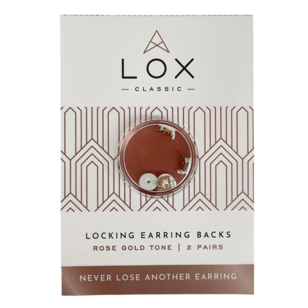 LOX classic locking earring backs rose gold tone