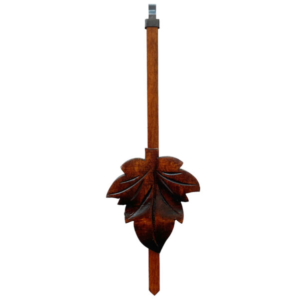 Pendulum for cuckoo clocks dark brown 260 mm with rod and fitting 75 x​ 86 mm