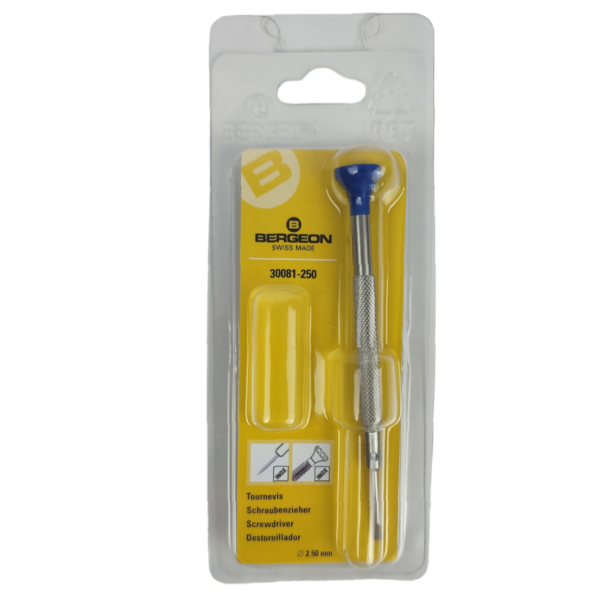 Bergeon 30081-250 stainless steel screwdriver 2.50 mm - Image 2