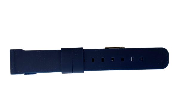 Silicone dark blue chrono watch strap 20 mm - Image 2