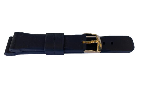 Silicone dark blue chrono watch strap 20 mm