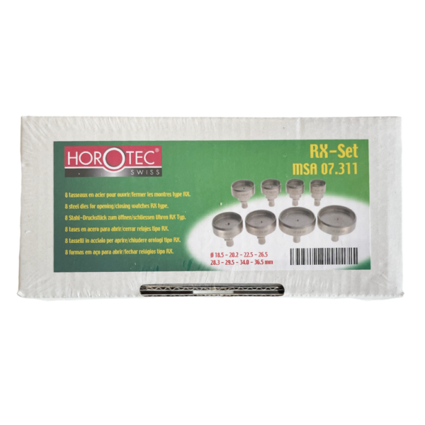 Horotec MSA 07.311 set of 8 dies for Rolex watch case back remover - Image 2