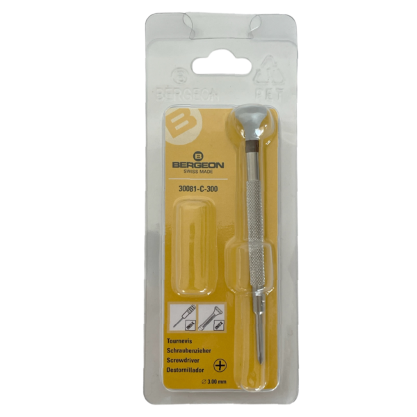 Bergeon 30081-C-300 stainless steel screwdriver with cross blade 3.00 mm - Image 3