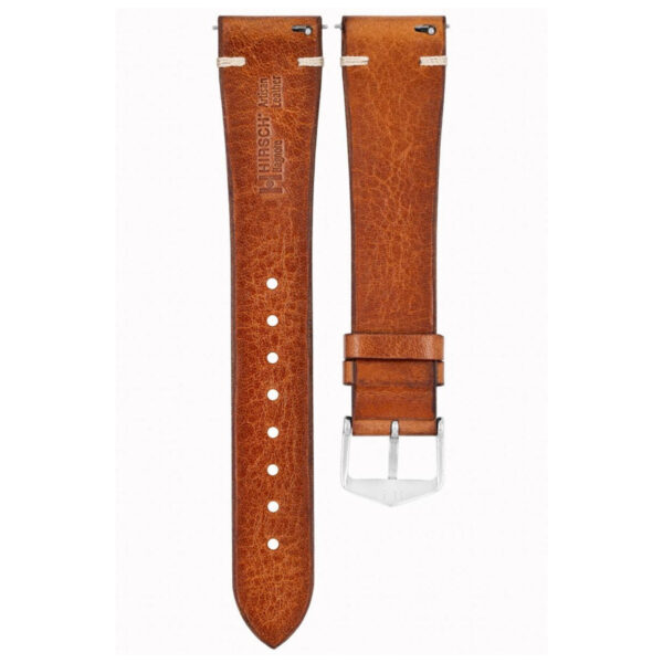 Hirsch Bagnore L brown leather watch strap 19 mm 05502070-2-19 - Image 7