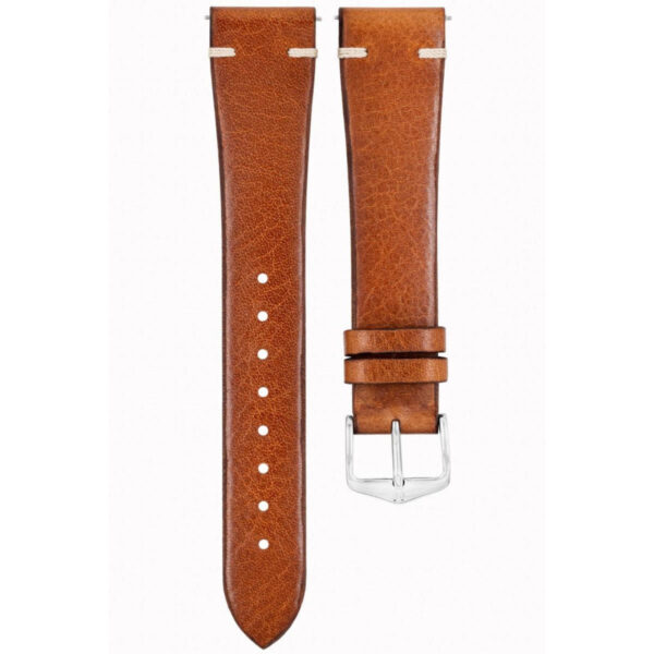 Hirsch Bagnore L brown leather watch strap 19 mm 05502070-2-19 - Image 6