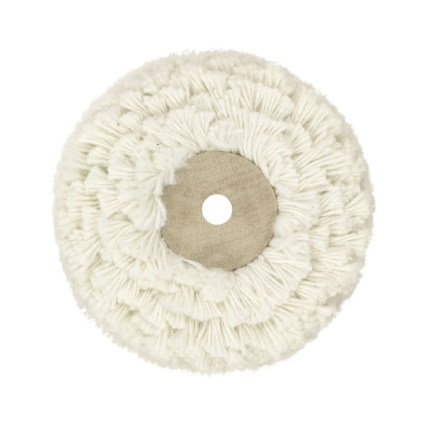 Cotton polishing wheel with wooden centre 95 x 36 mm