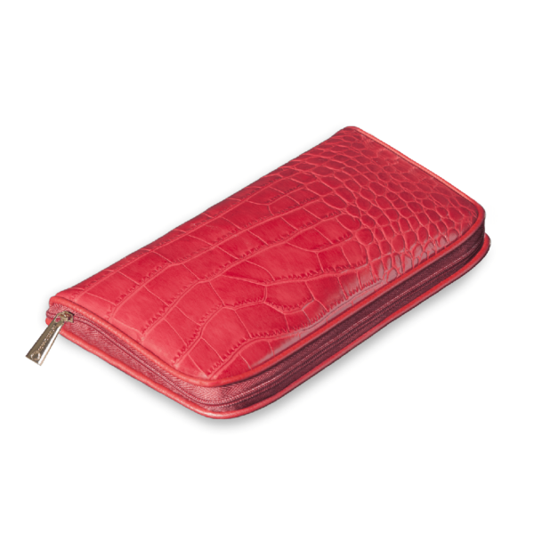 Connoisseurs leather red jewellery clutch CONN1054 - Image 3