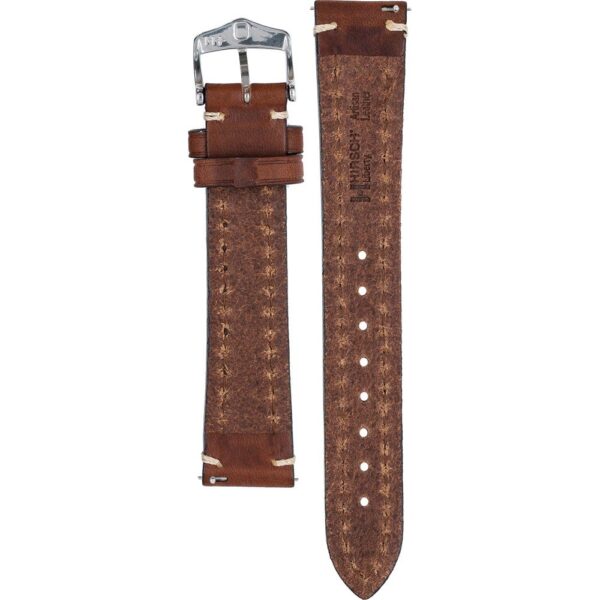 Hirsch Liberty Artisan L brown calf leather watch strap 22 mm 10900210-2-22 - Image 3