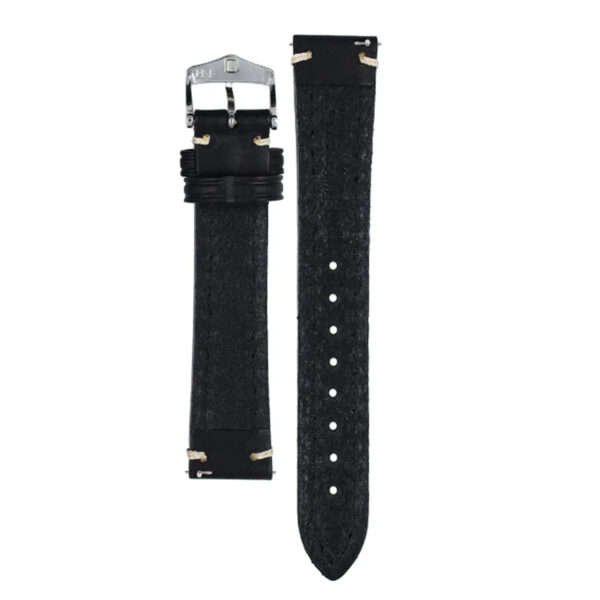 Hirsch Liberty Artisan L black calf leather watch strap 20 mm 10900250-2-20 - Image 3