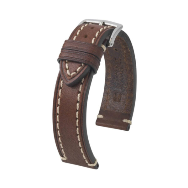 Hirsch Liberty Artisan XL brown calf leather watch strap 22 mm 10920210-2-22