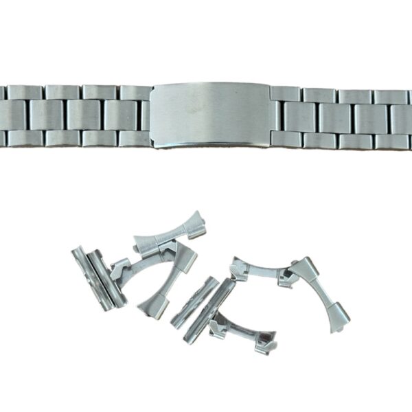 Generic stainless steel watch bracelet with 22, 20 and 18mm end links - Image 2