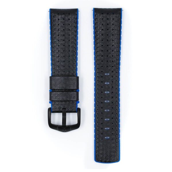 Hirsch Ayrton L black and blue calf leather watch strap 20 mm 0918092050-5-20 - Image 3