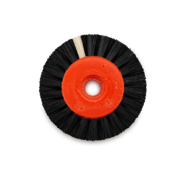 Circular brush, black chungking bristles, 2 rows, pointed, Ø 45 mm with plastic core