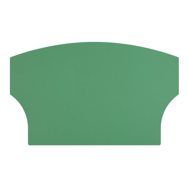 Antistatic workbench mat for bench, soft, curved shape, 317 x 194 mm, green