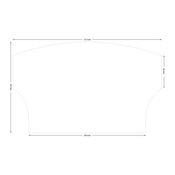 Antistatic workbench mat for bench, soft, curved shape, 317 x 194 mm, green - Image 2