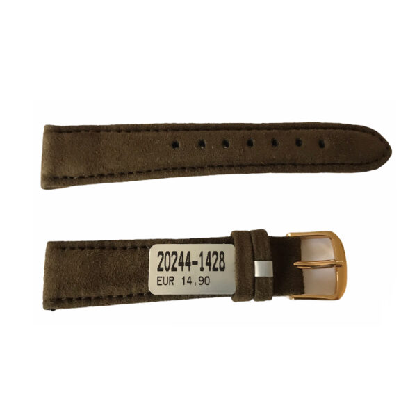 Amaretta brown leather strap for ladies watches 14mm