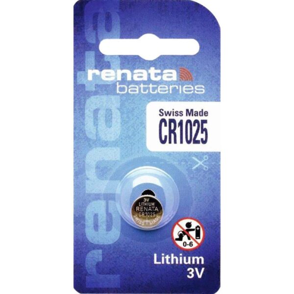 1 x Renata 1025 Swiss Made Lithium Coin Cell Battery