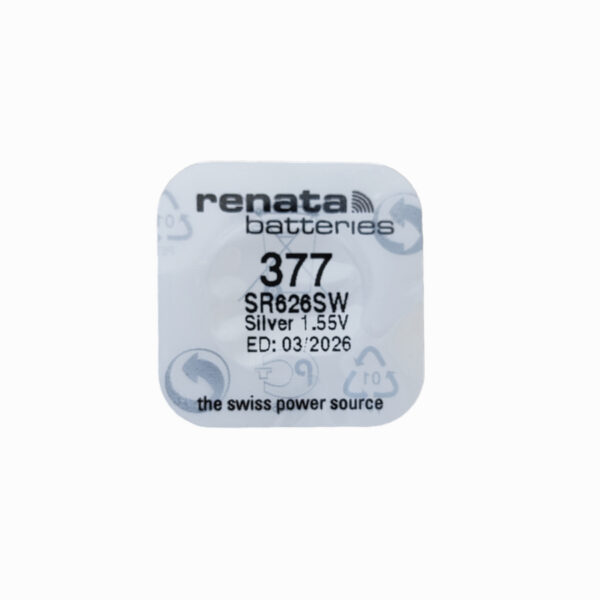 Renata Watch Battery 377 SR626SW 1.55v Silver Oxide