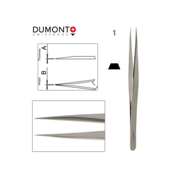 Dumont Dumoxel #1 Tweezers Antimagnetic Steel 120mm Swiss Watchmaker Tool