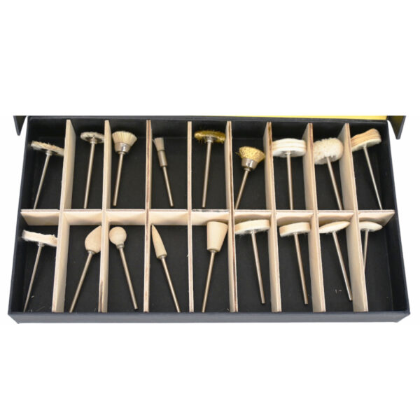 Bergeon 2686 assortment of 18 small brushes for polishing - Image 3