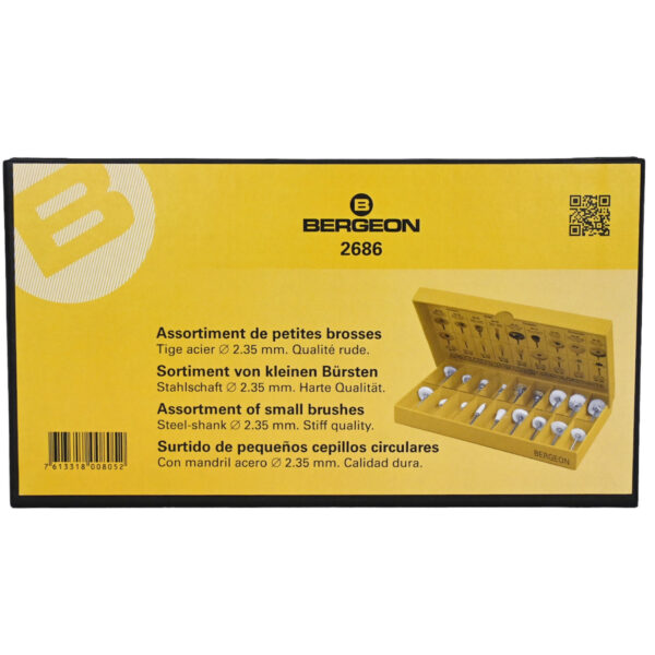 Bergeon 2686 assortment of 18 small brushes for polishing - Image 2