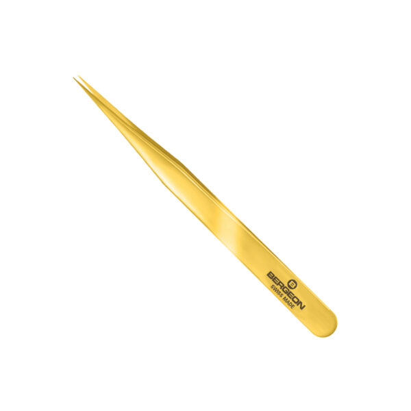 Bergeon 7029-1AM-GF gold flash brass tweezers