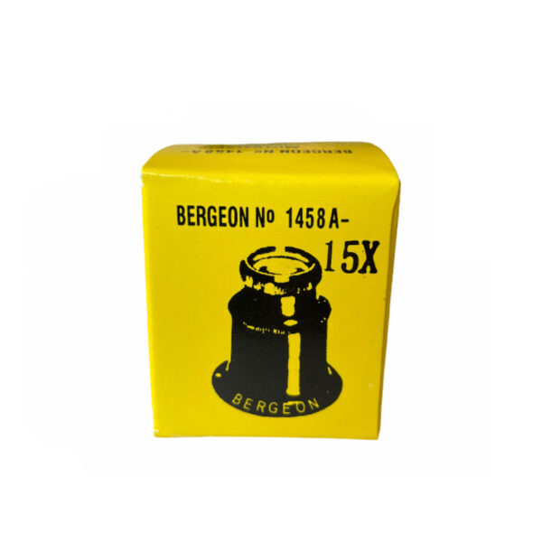 Bergeon 1458-A-15 double lens eyeglass loupe 15x magnification - Image 2