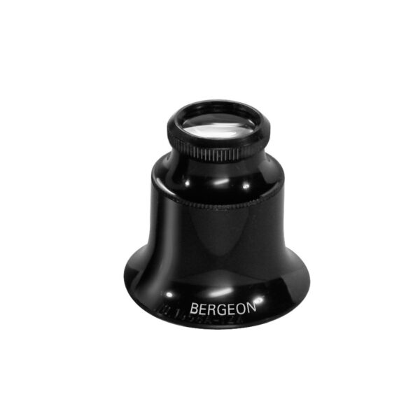 Bergeon 1458-A-15 double lens eyeglass loupe 15x magnification