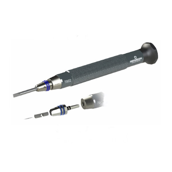 Bergeon 7902 precision screwdrivers with 5 quick adapters - Image 2