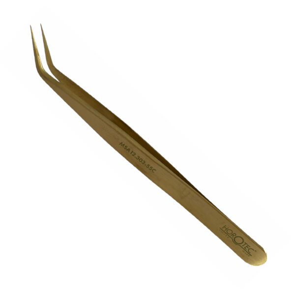 Horotec MSA12.303-S5C brass tweezers with fine tips