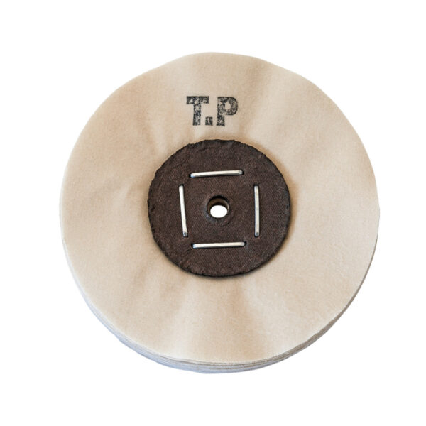 Merard polishing wheel N° TP, natural coloured cotton Ø 100 mm, 40 folds