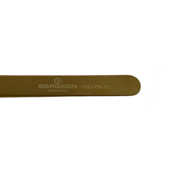 Bergeon 7422-PM-S5 tweezers type S5, thin, brass, 100 % nonmagnetic - Image 3