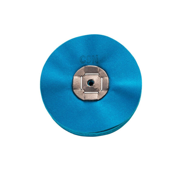 Merard Polishing wheel for pre-polishing N° C9N, blue cotton, Ø 120 mm, 48 folds