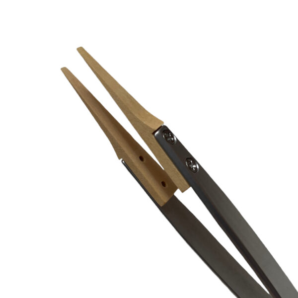 Boley grain tongs with wooden tips tweezer Form F for sensitive components 130 mm - Image 2