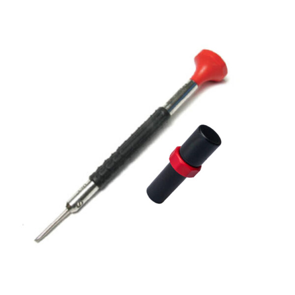 Bergeon 6899-AT-120 ergonomic watchmaker screwdriver 1.20 mm red with spare blades