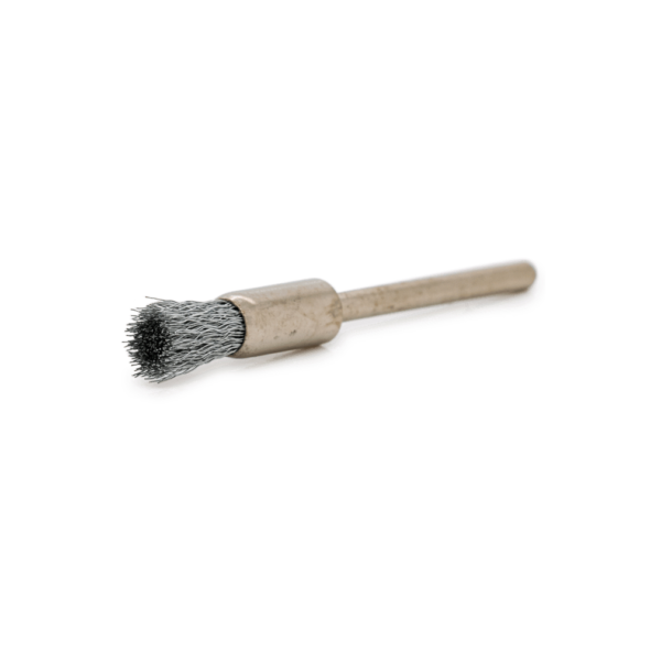 End brush, steel, Ø 5 x 8 mm, wire Ø 0,1 mm, HP shaft