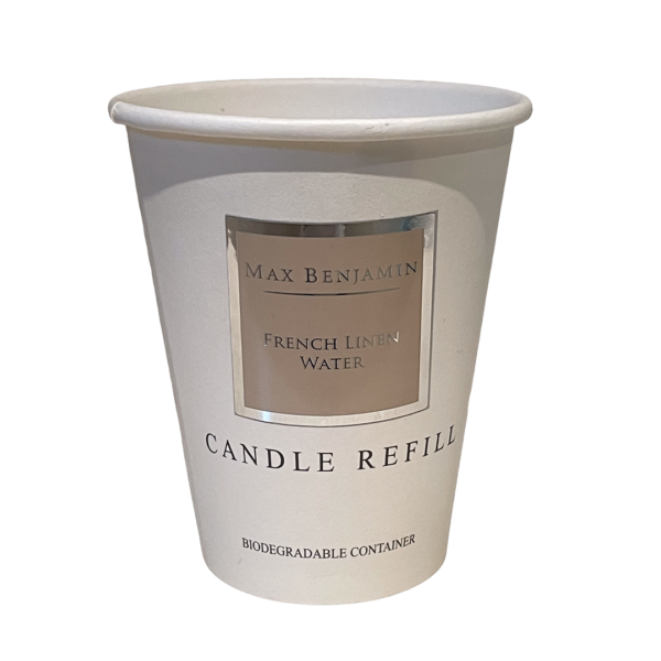 French Linen Water Luxury Natural Candle Refill Max Benjamin