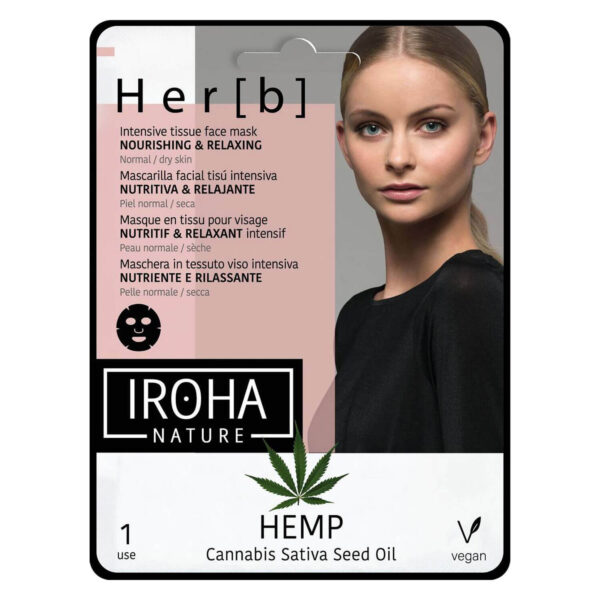 IROHA Cannabis Facial Tissue Mask, Nourishing & Relaxing