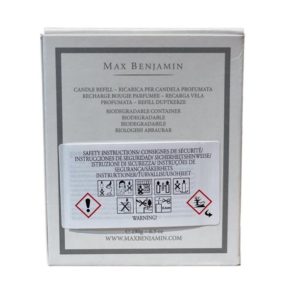 Lemongrass and Ginger Luxury Natural Candle Refill Max Benjamin - Image 3