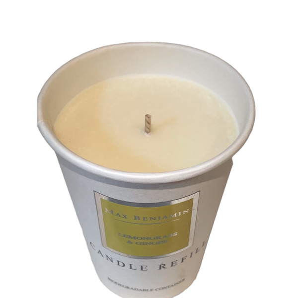 Lemongrass and Ginger Luxury Natural Candle Refill Max Benjamin - Image 4