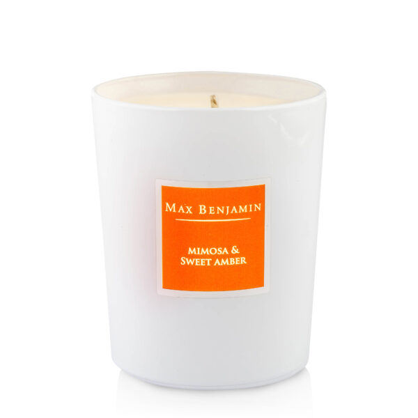 Max Benjamin Luxury Natural Candle Mimosa & Sweet Amber - Image 2