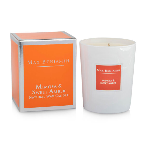 Max Benjamin Luxury Natural Candle Mimosa & Sweet Amber