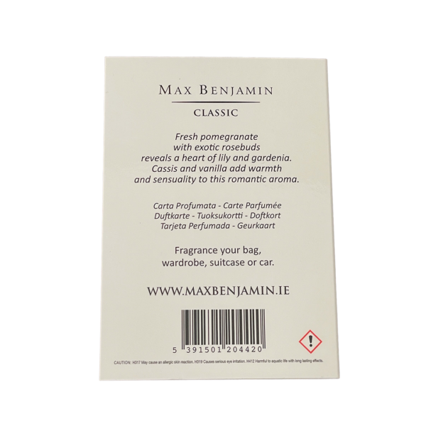 White Pomegranate Luxury Scented Card Max Benjamin - Image 3