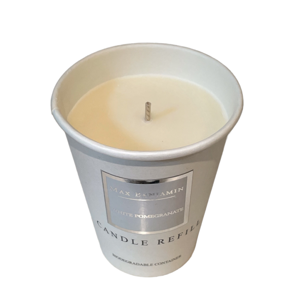 White Pomegranate Luxury Natural Candle Refill Max Benjamin - Image 4