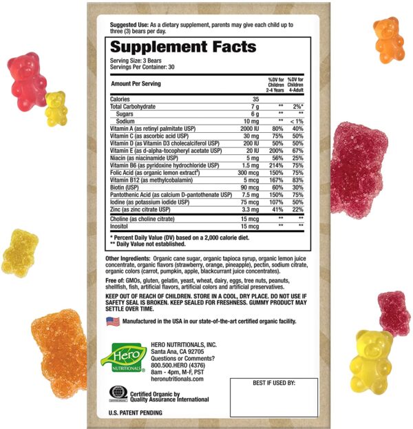 Yummi Bears Organic Complete Multi 90 pcs. - Image 6